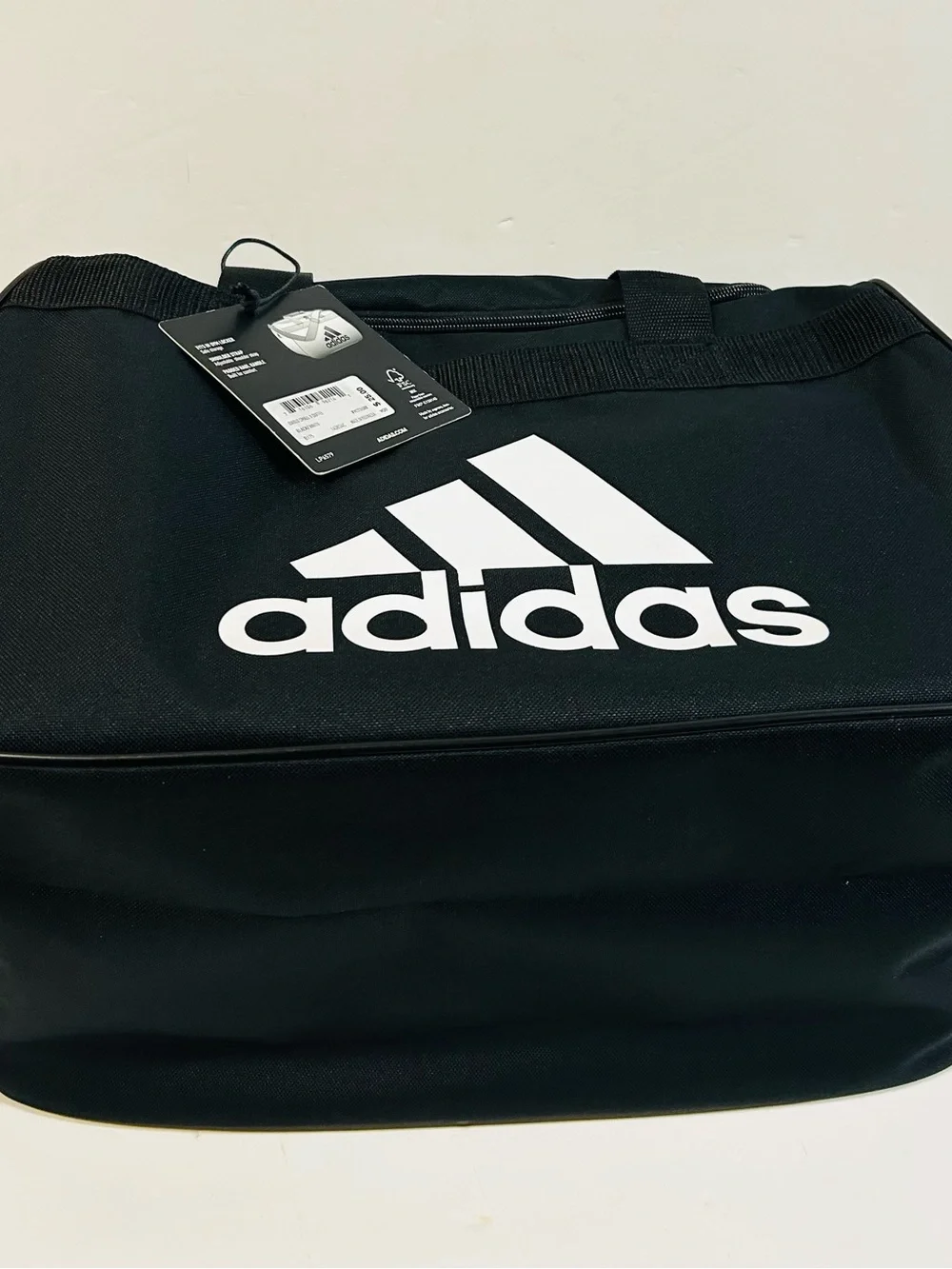 adidas Black and White Logo Duffel Bag